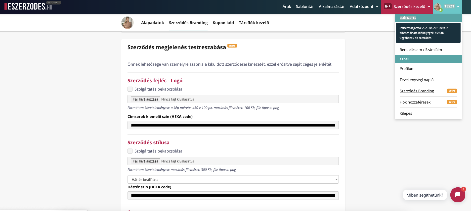 Contractweergave aanpassen